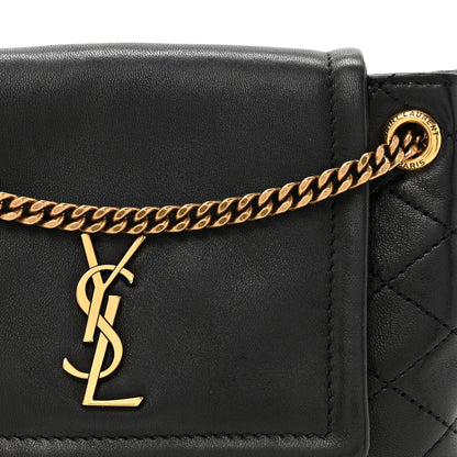Saint Laurent Lambskin Quilted Monogram Mini Nolita Black 8 of 10
