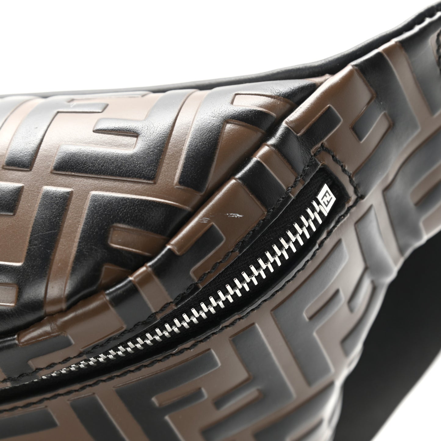 Vitello Century Bi-Color FF 1974 Embossed Belt Bag Maya Black