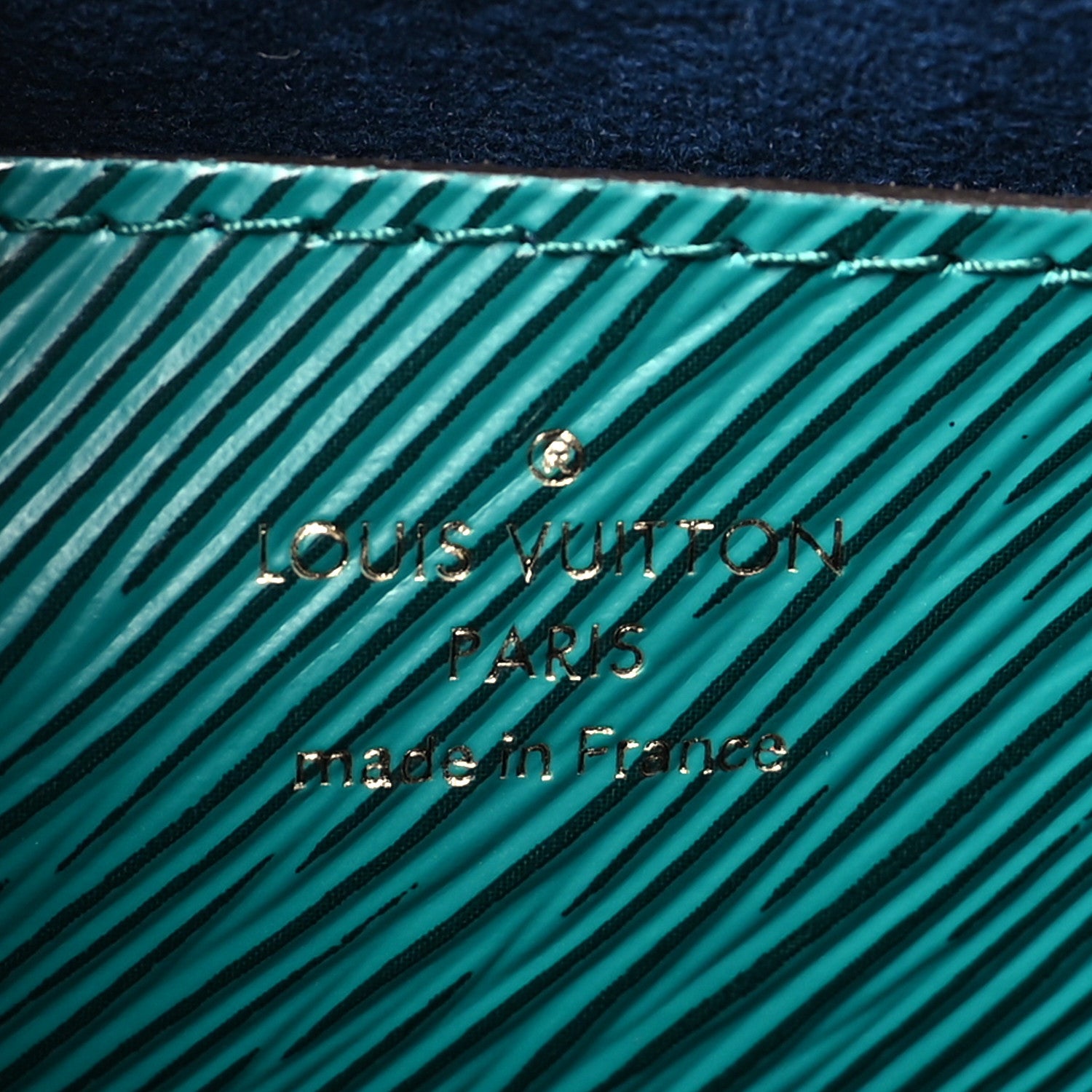 Louis Vuitton Epi Twist Shoulder Bag MM Emeraude Indigo 6 of 9