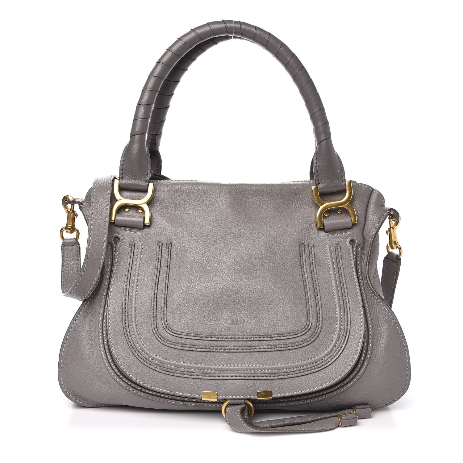 Chloe Calfskin Medium Marcie Satchel Cashmere Grey 1 of 13