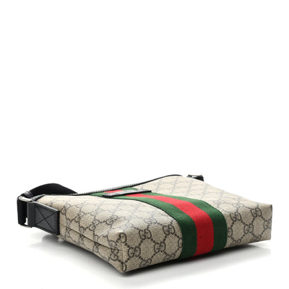 Gucci GG Supreme Monogram Web Messenger Bag Black 3 of 9
