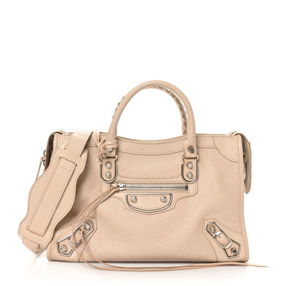 Balenciaga Chevre Silver Metallic Edge Hardware S City Tapioca 1 of 12