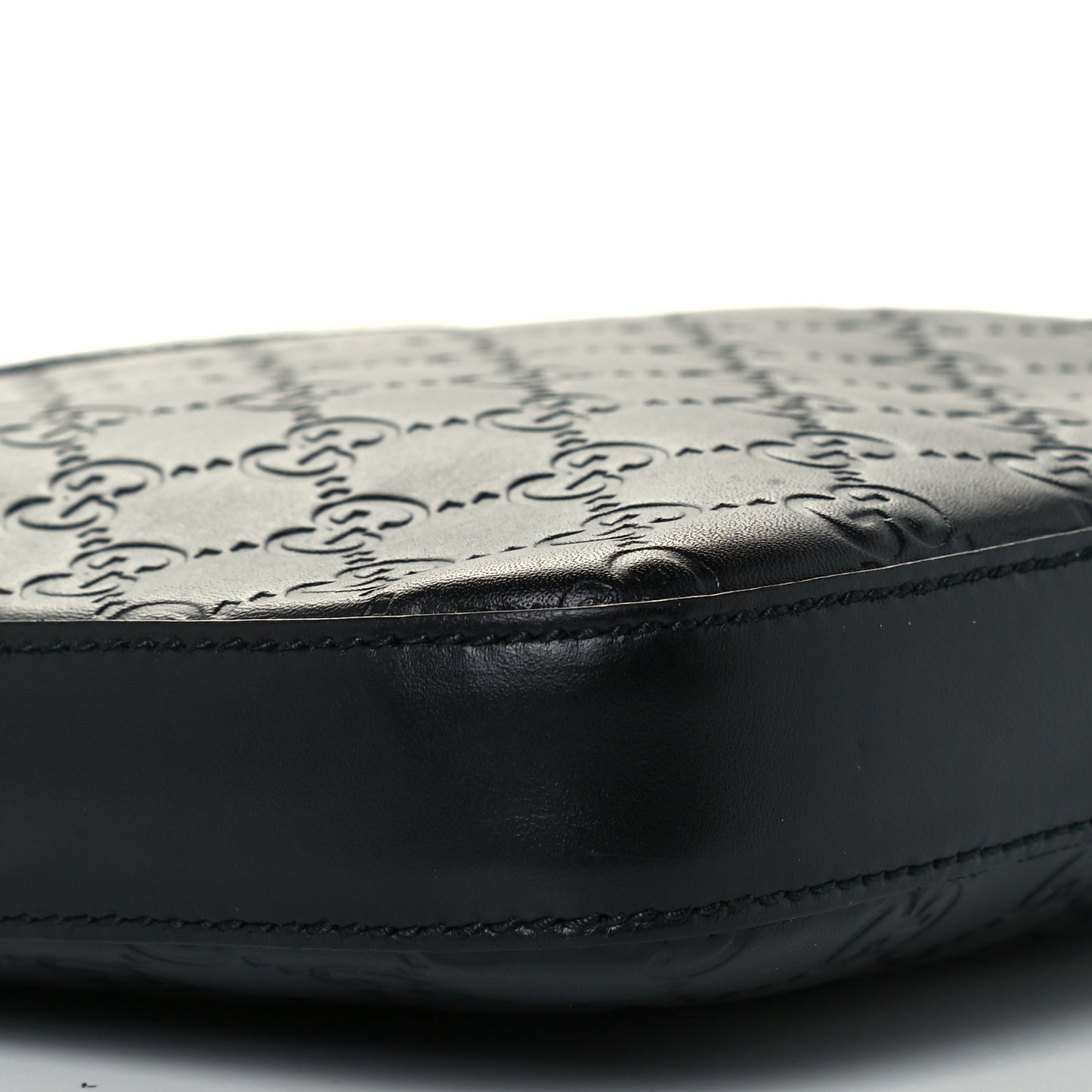 Guccissima Signature Medium Flat Messenger Bag Black
