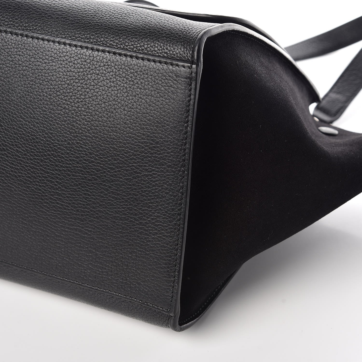 Celine Drummed Calfskin Suede Medium Trapeze Black 10 of 10
