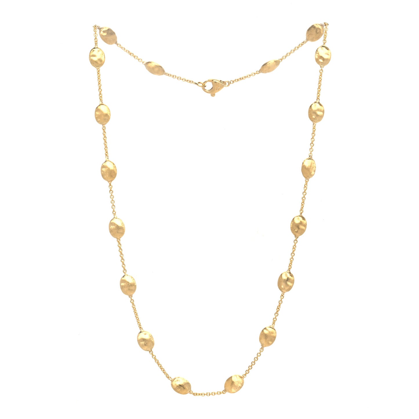 18K Yellow Gold Medium Siviglia Bead Short Necklace