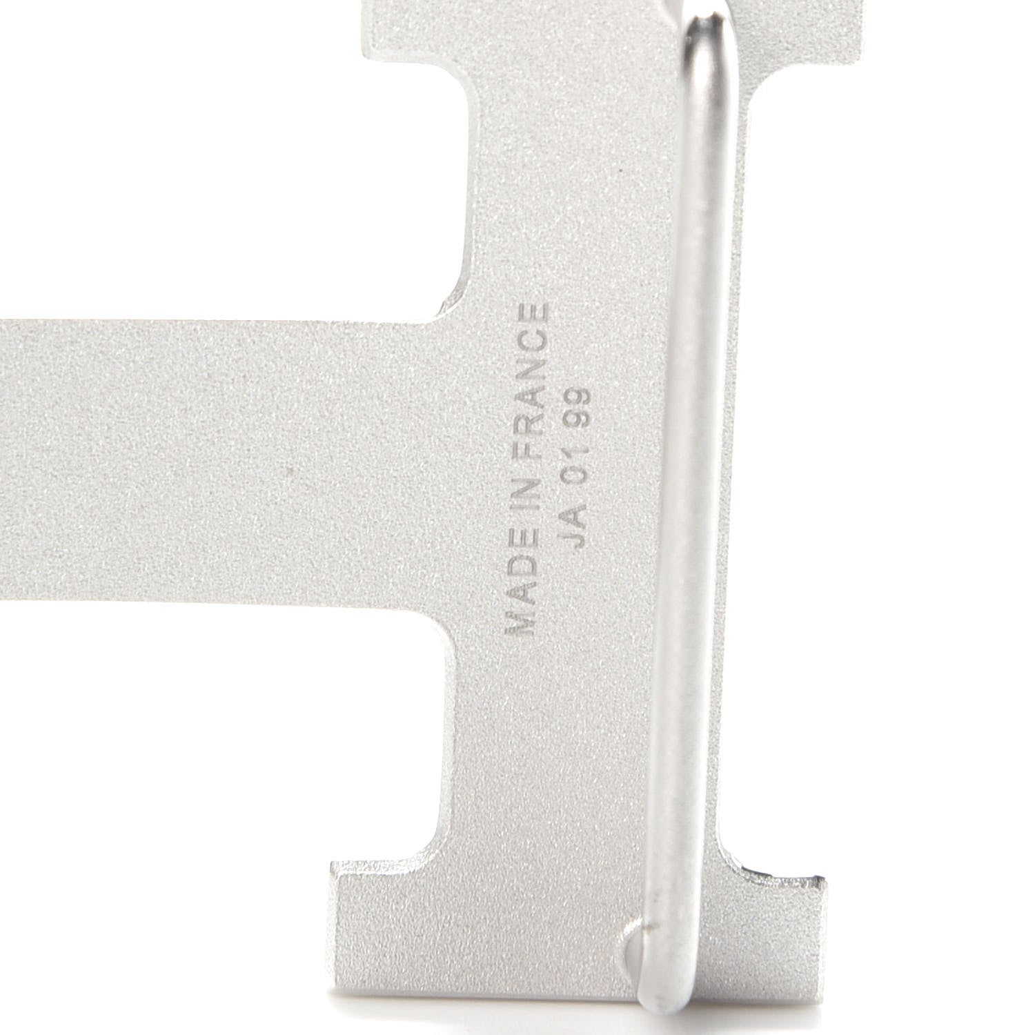 Hermes Palladium Strie 32mm H Belt Buckle 4 of 4