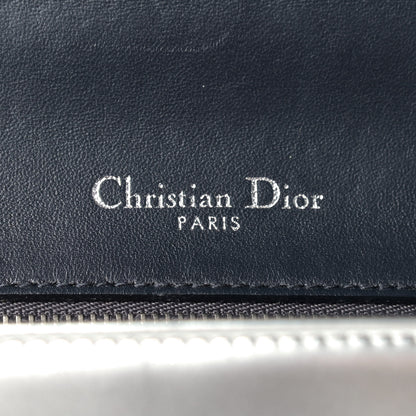 Christian Dior Metallic Patent Micro-Cannage Medium Diorama Flap Bag Silver 7 of 11