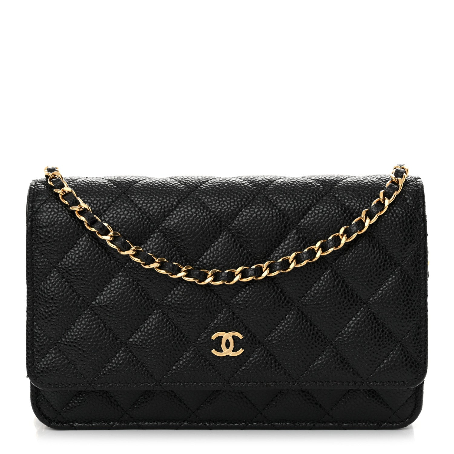 Chanel Caviar Quilted Wallet on Chain WOC Black 1 of 12