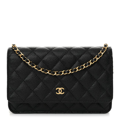 Chanel Caviar Quilted Wallet on Chain WOC Black 1 of 12