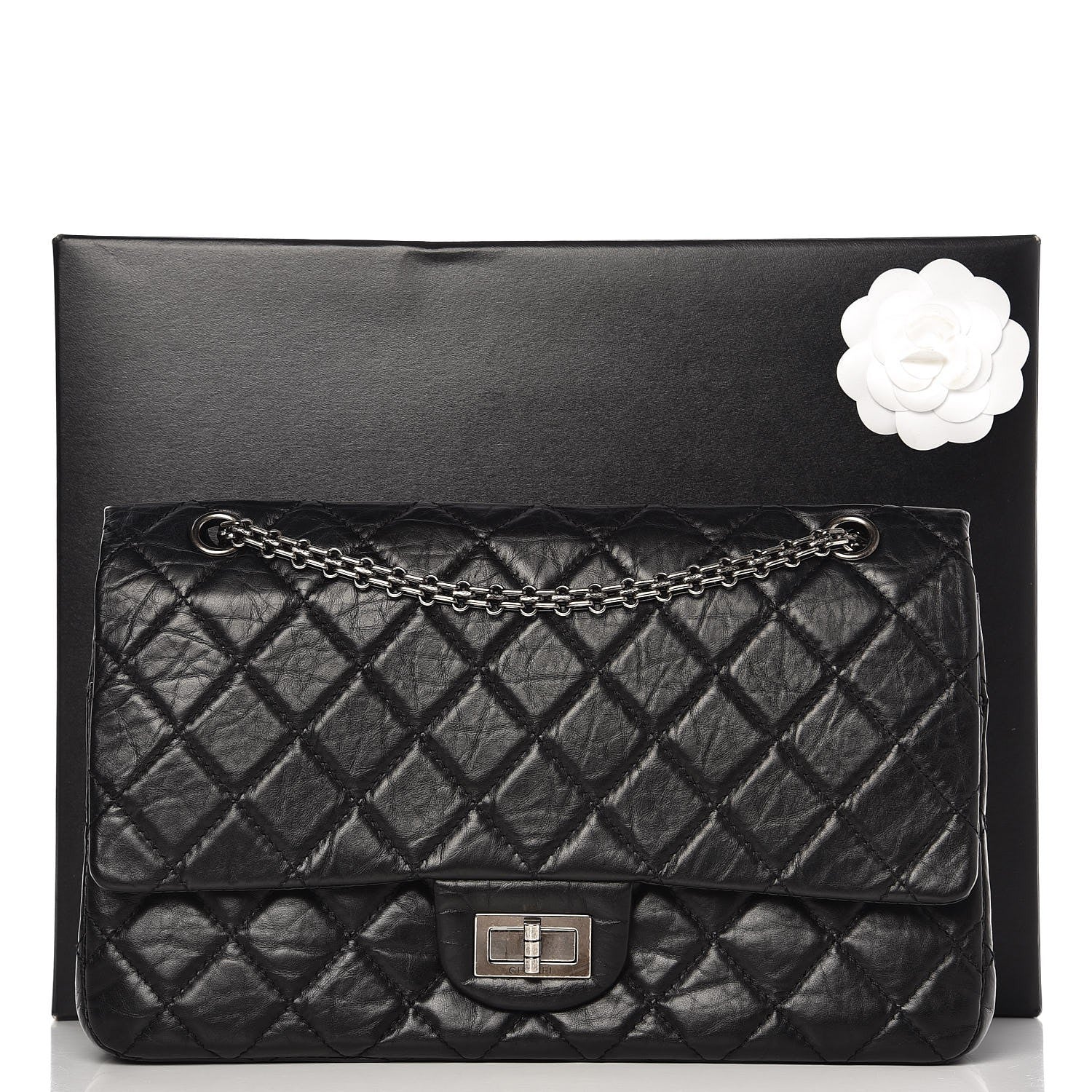 Chanel Aged Calfskin Quilted 2.55 Reissue 227 Flap Black 9 of 9