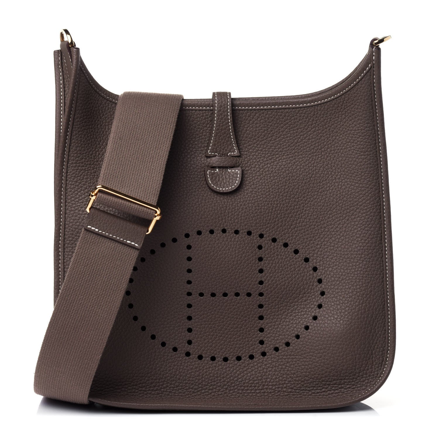 Hermes Taurillon Clemence Evelyne III PM Etoupe 1 of 4