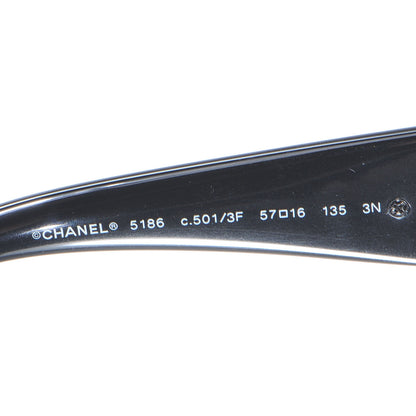 Chanel Camellia CC Sunglasses 5186 Black 4 of 5