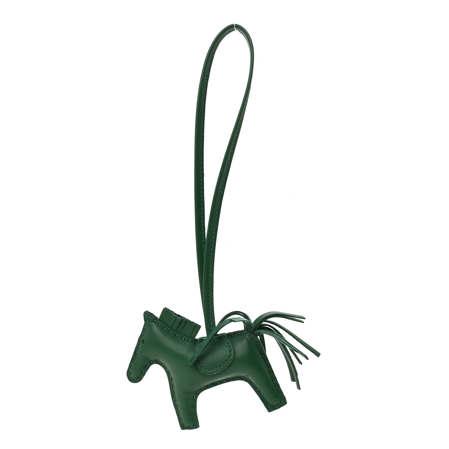 Hermes Milo Lambskin Grigri Rodeo Horse Bag Charm PM Vert Moyen 1 of 5