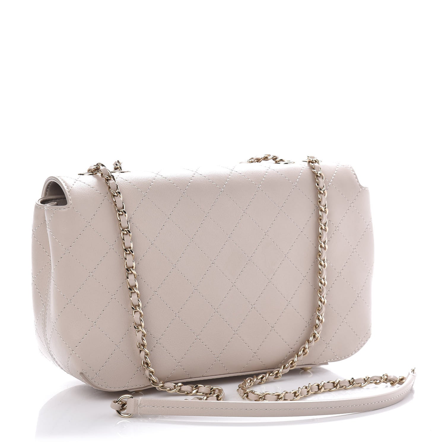 Chanel Calfskin Stitched Medium Covered CC Flap Bag Light Pink 4 of 12