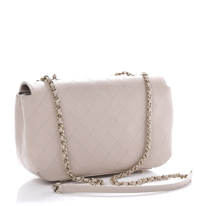 Chanel Calfskin Stitched Medium Covered CC Flap Bag Light Pink 4 of 12
