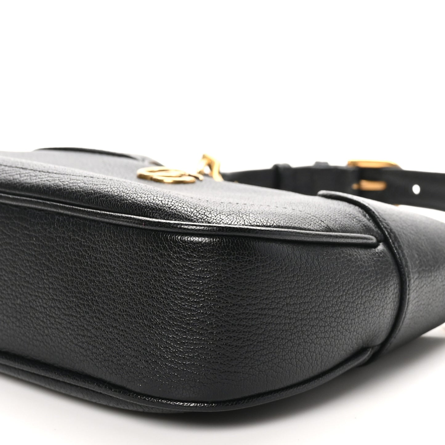 Goatskin Small Aphrodite Shoulder Bag Black