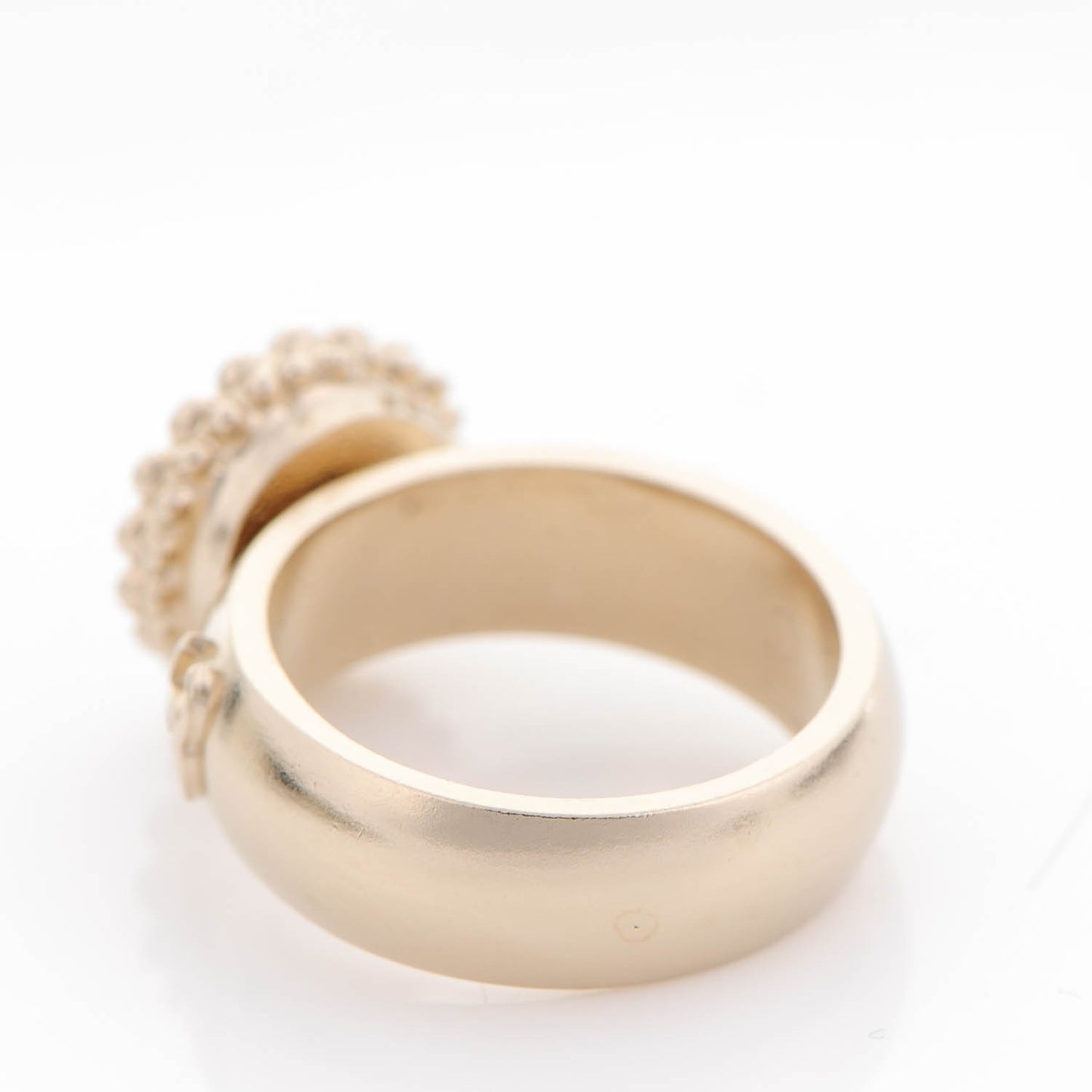 Pearl Crystal CC Ring 52 6 Gold Pearly White