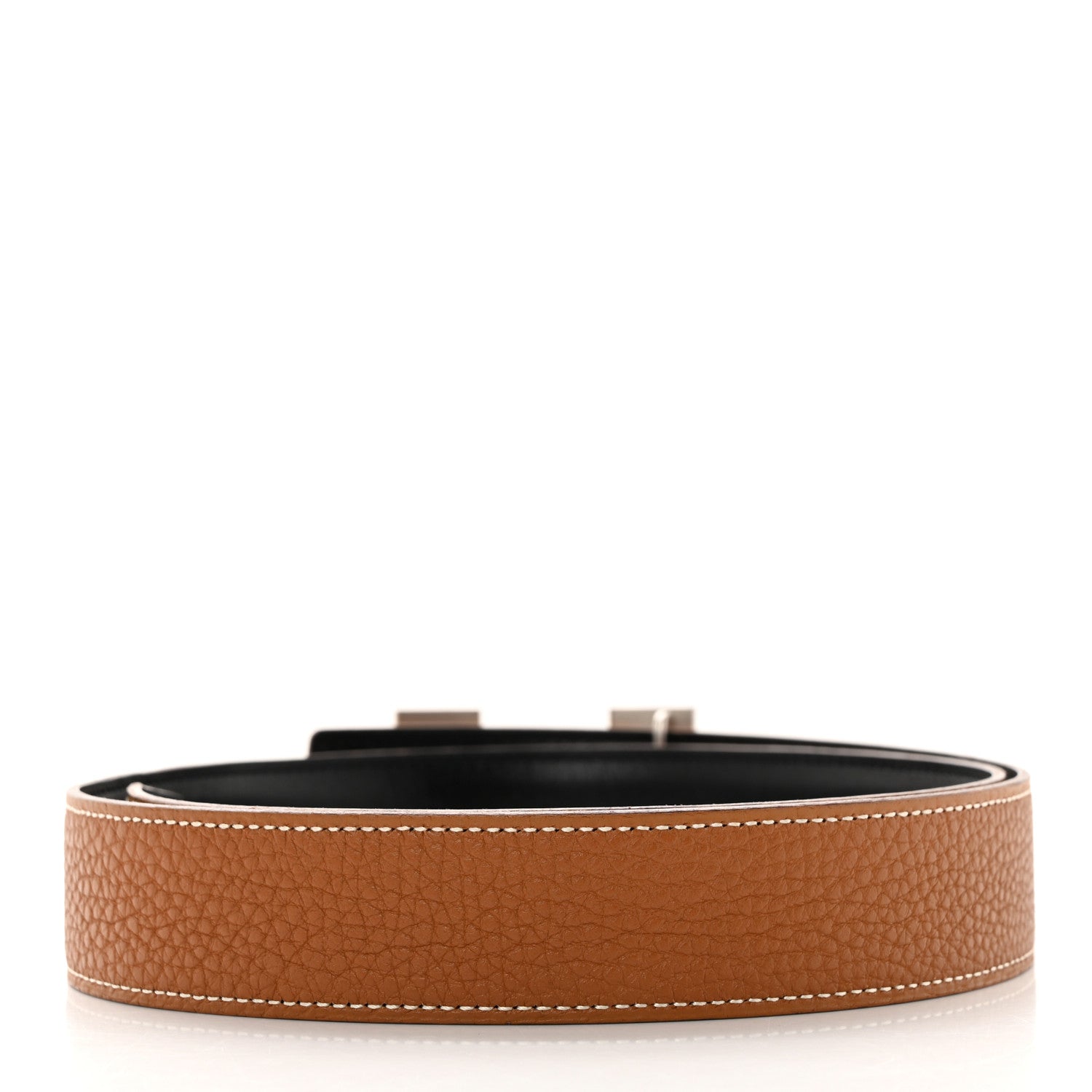 Hermes Box Togo 32mm Martelee H Belt 80 32 Black Gold 2 of 5