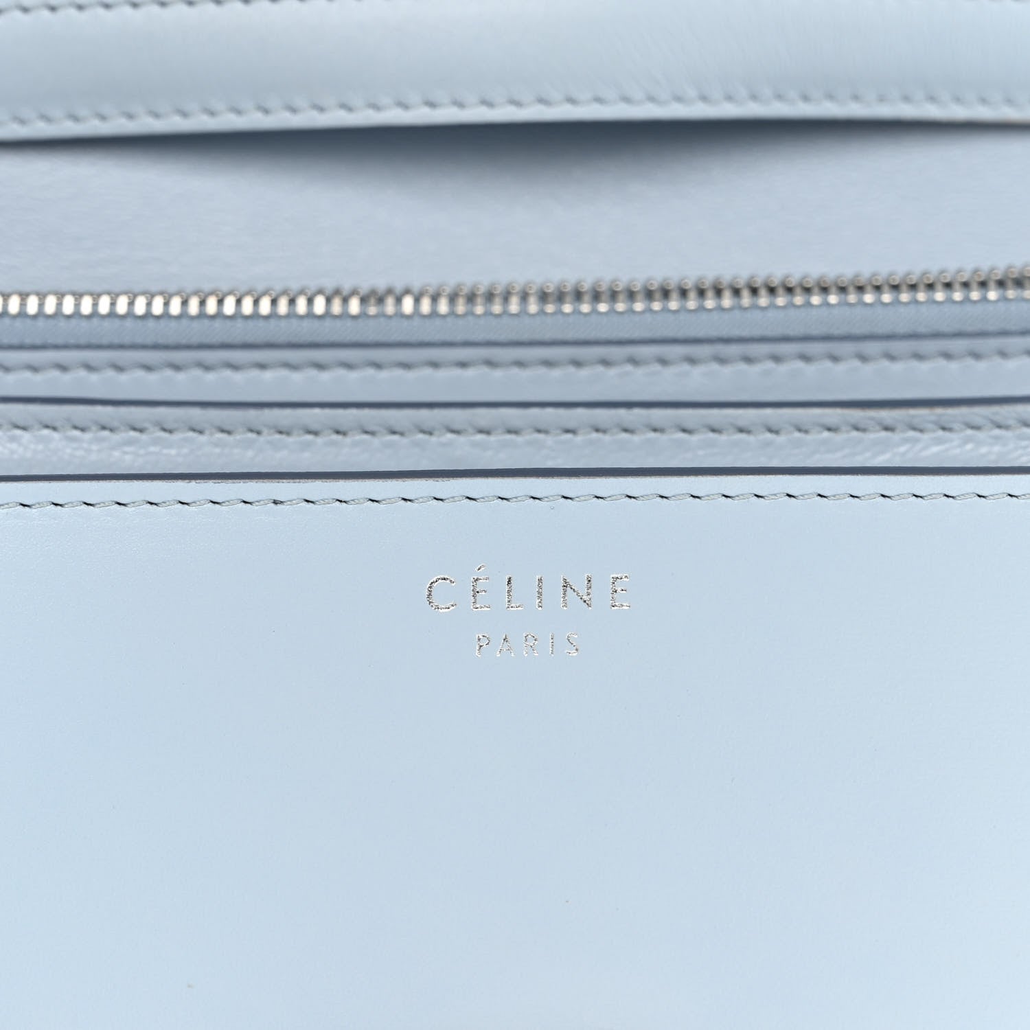 Celine Box Calfskin Medium Classic Box Flap Bag Pale Blue 6 of 11