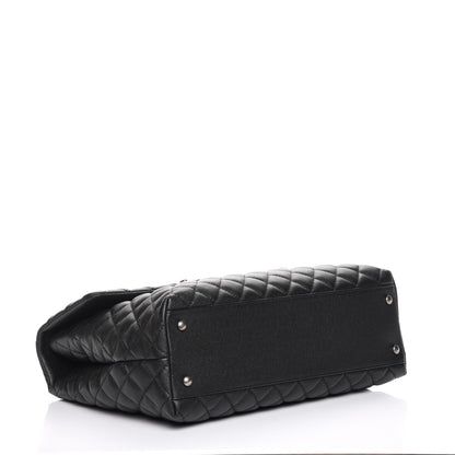 Chanel Caviar Quilted Large Coco Handle Flap Black 5 of 9