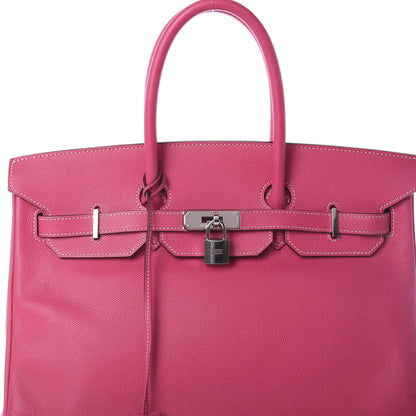 Hermes Epsom Candy Birkin 35 Rose Tyrien Rubis 29 of 33