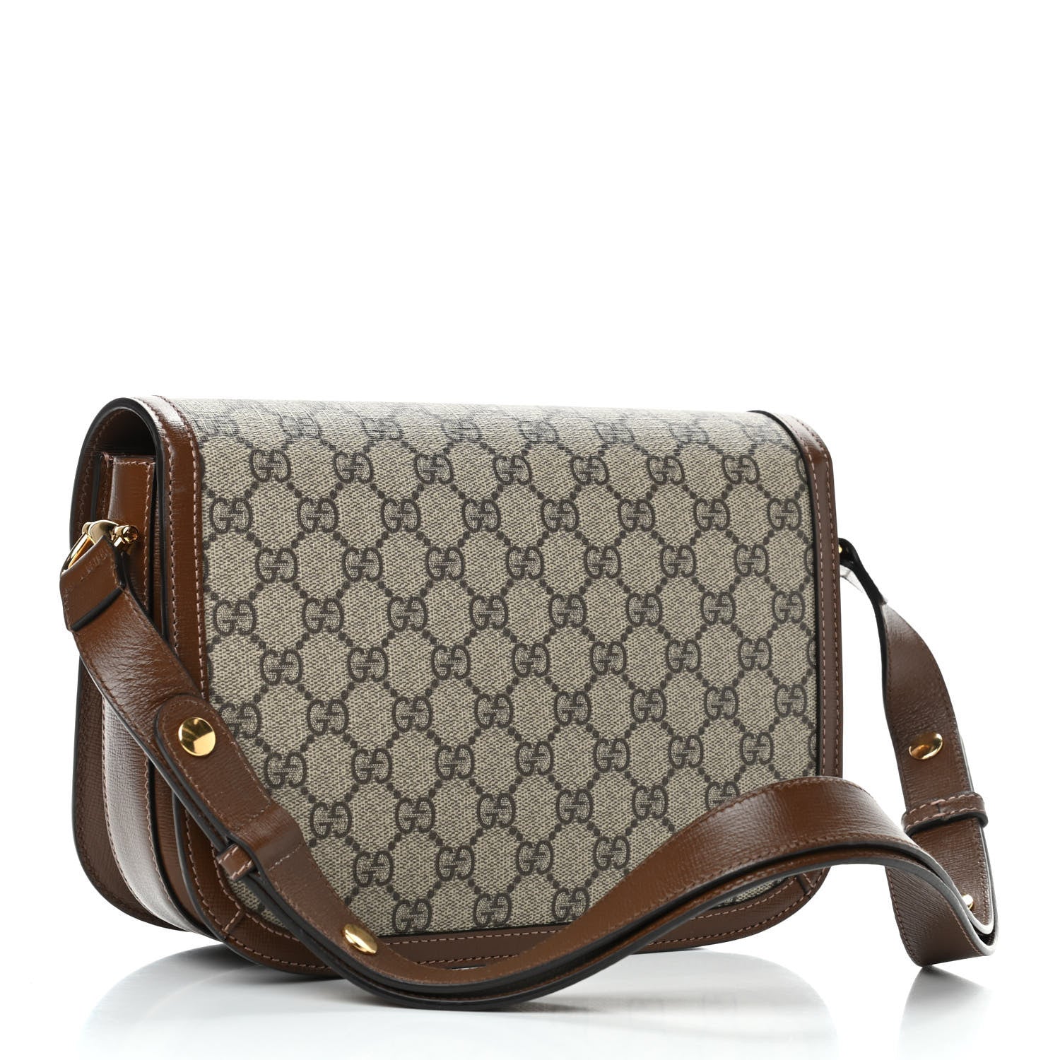 Gucci GG Supreme Monogram Horsebit 1955 Shoulder Bag Beige Brown Sugar 2 of 5