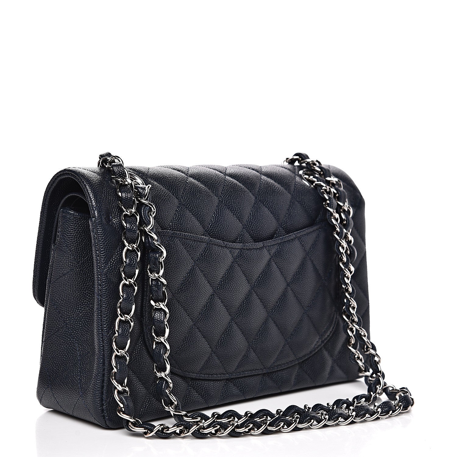 Chanel Caviar Quilted Small Double Flap Navy 2 of 14