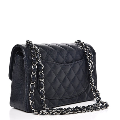 Chanel Caviar Quilted Small Double Flap Navy 2 of 14