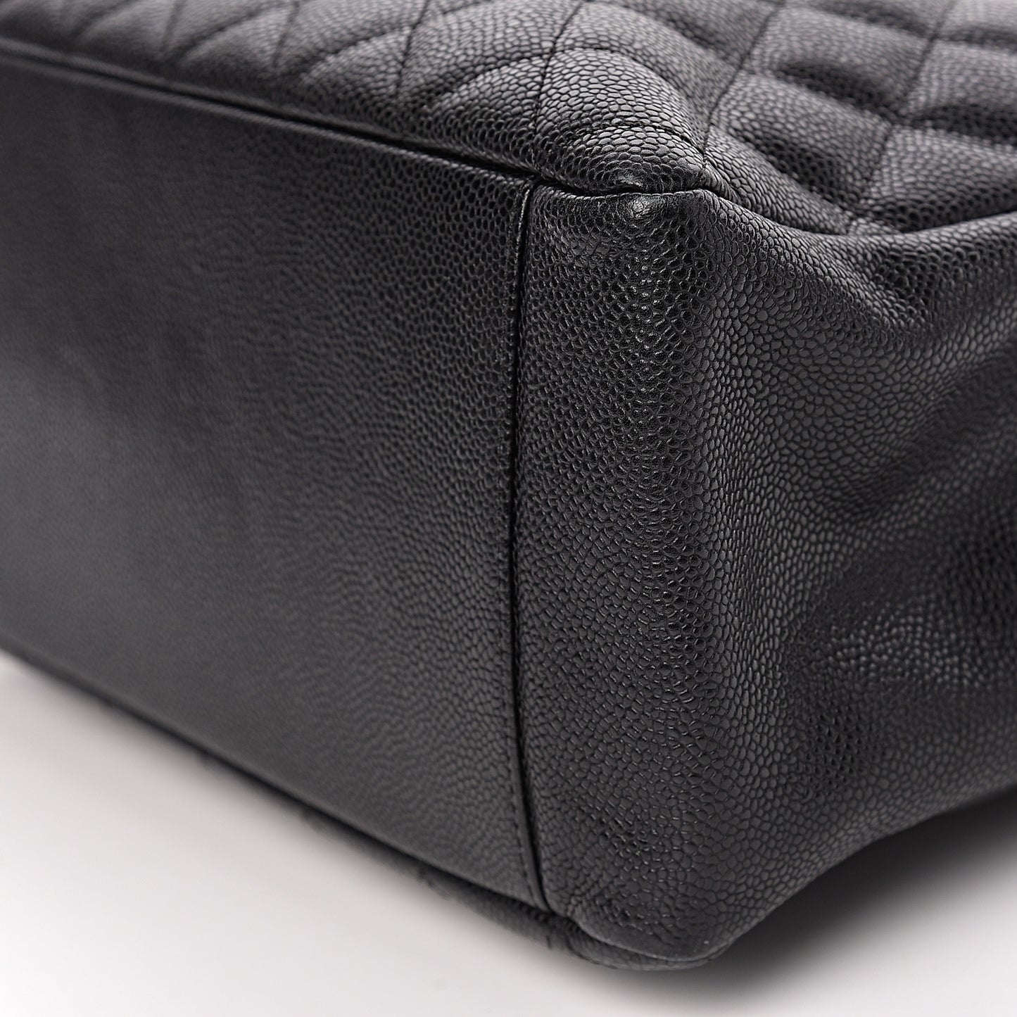 Caviar Quilted Grand Shopping Tote GST Black