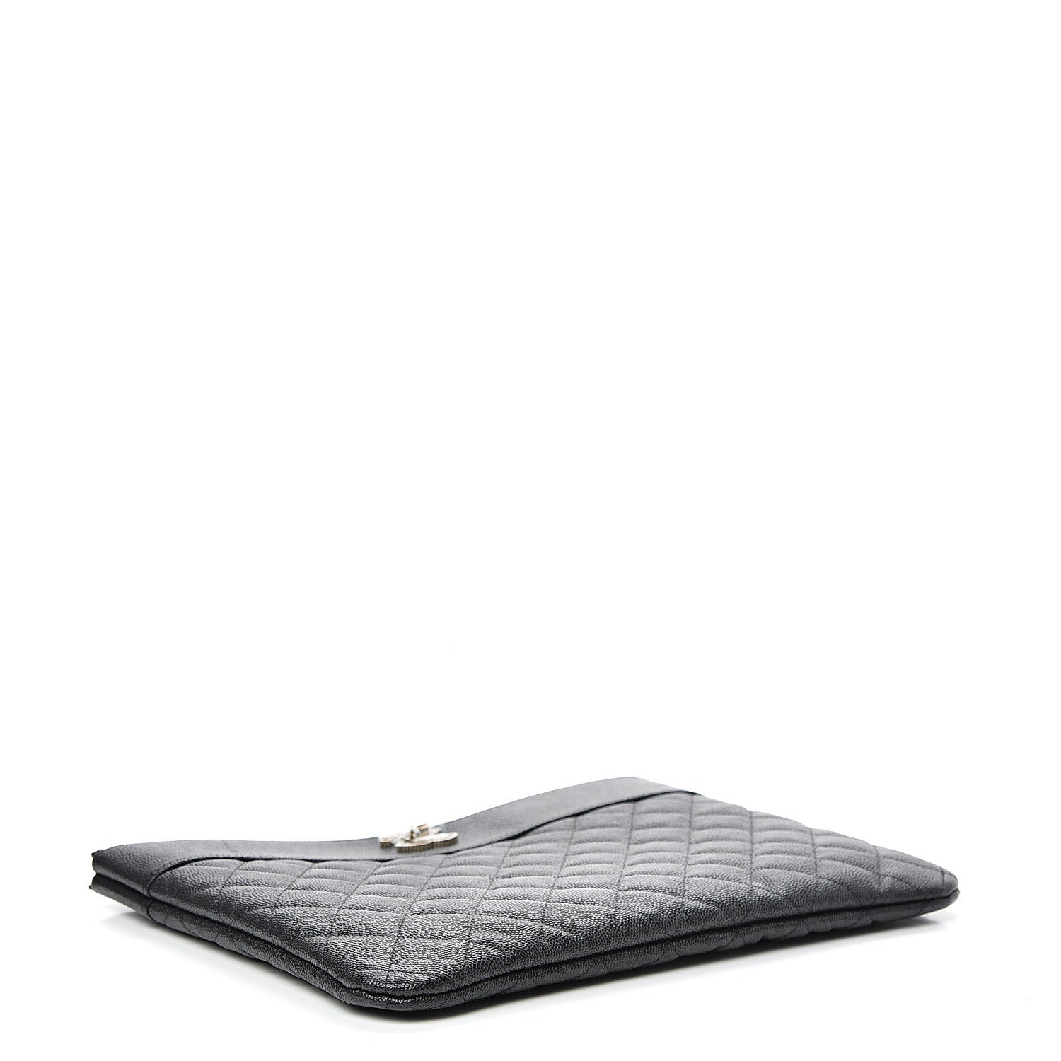 Chanel Caviar Quilted Medium Vintage Mademoiselle Cosmetic Case Black 3 of 7