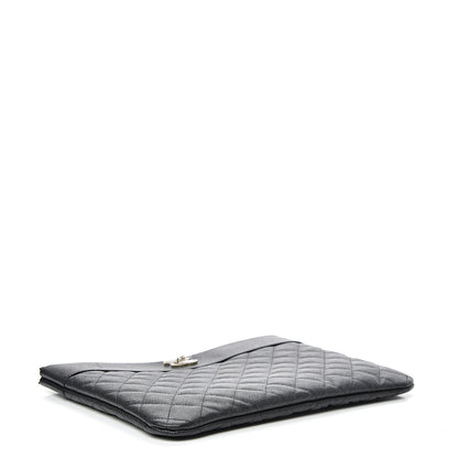 Chanel Caviar Quilted Medium Vintage Mademoiselle Cosmetic Case Black 3 of 7