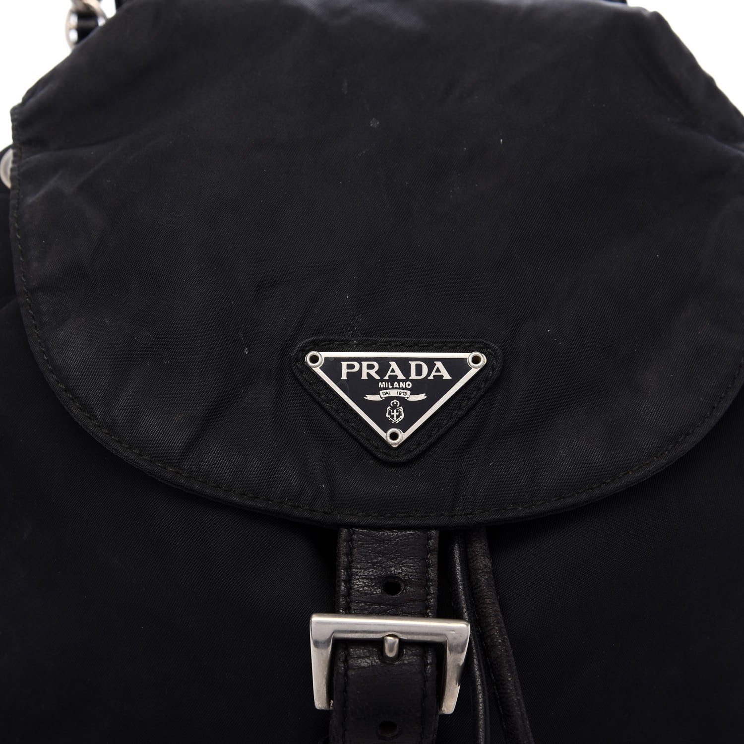 Prada Tessuto Nylon Vela Chain Backpack Black 9 of 9