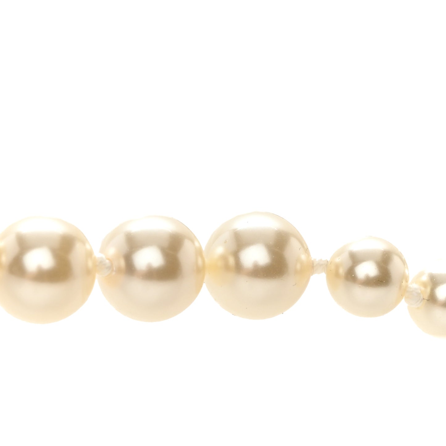 Pearl CC 100th Anniversary Necklace Light Gold