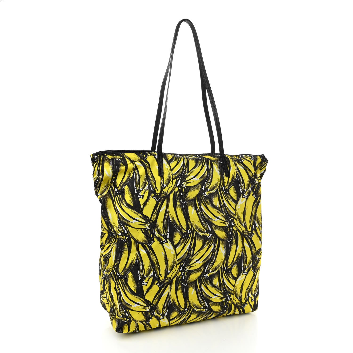 Prada Tessuto Nylon Twin Shopper Tote Set of 2 Black Giallo 3 of 16