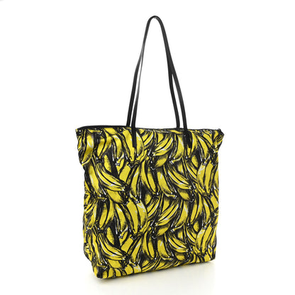 Prada Tessuto Nylon Twin Shopper Tote Set of 2 Black Giallo 3 of 16