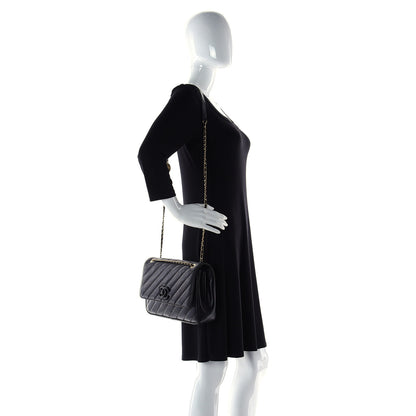 Chanel Lambskin Quilted Jumbo Coco Vintage Flap Black 3 of 15