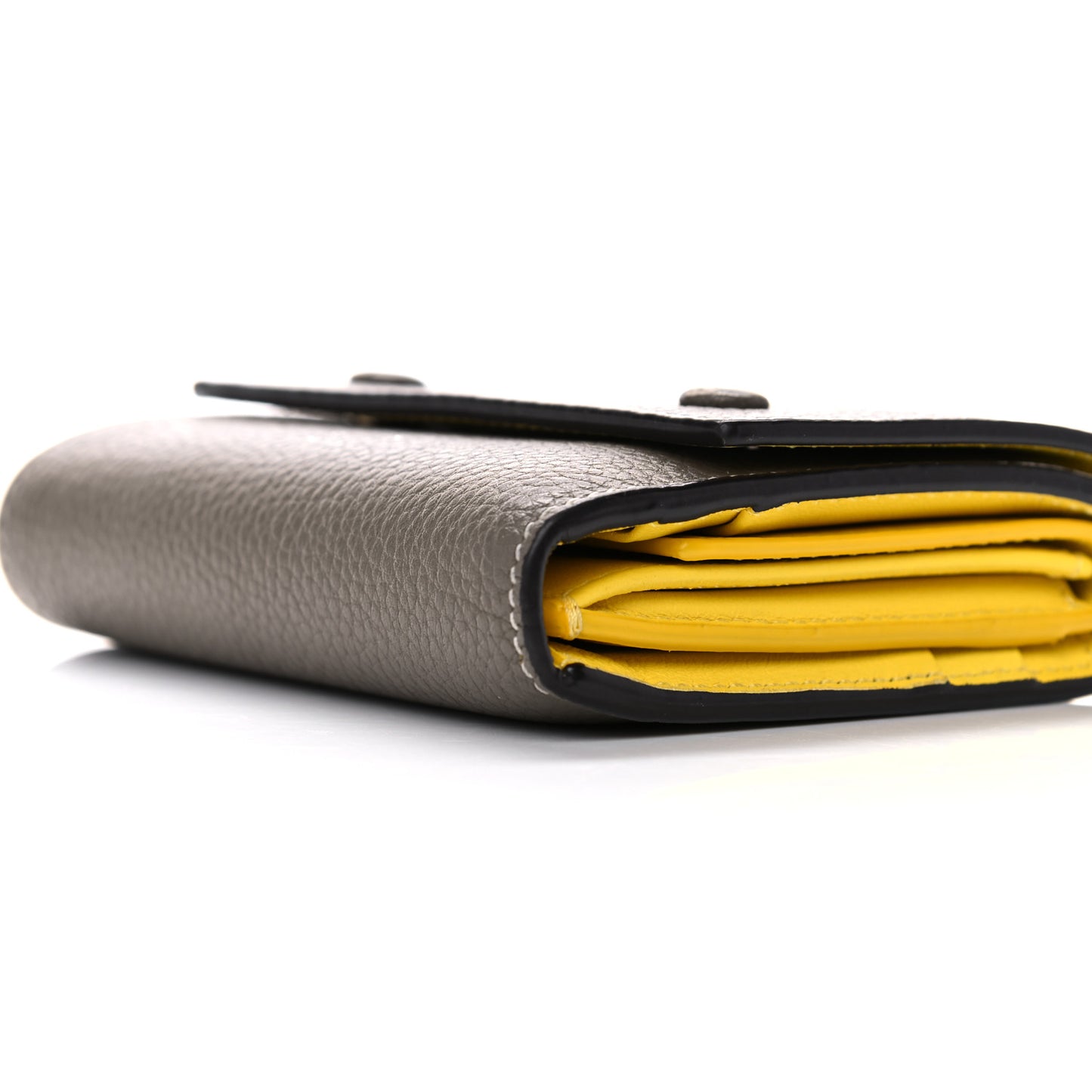 Drummed Calfskin Small Multifunction Folded Wallet Souris