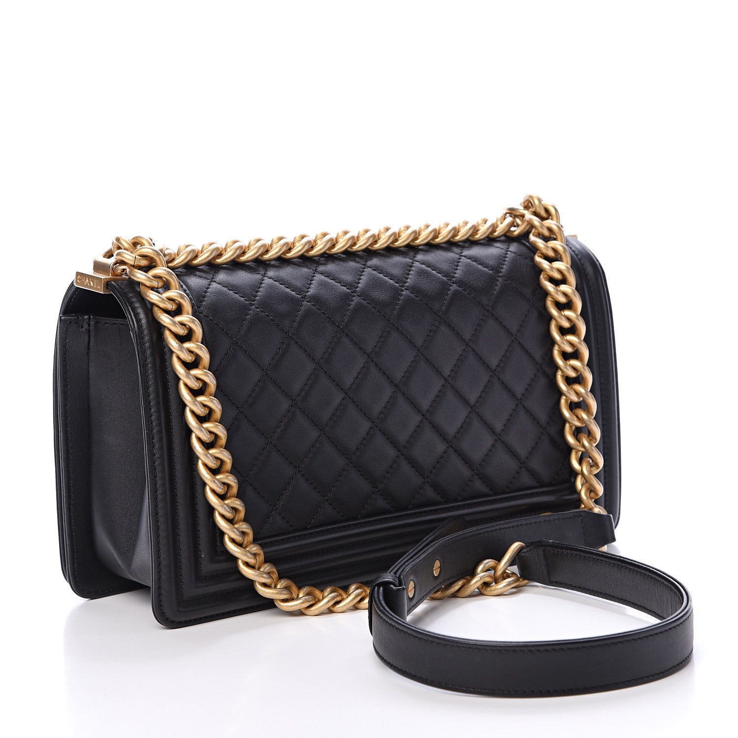 Chanel Calfskin Quilted Medium Boy Flap Black 2 of 12