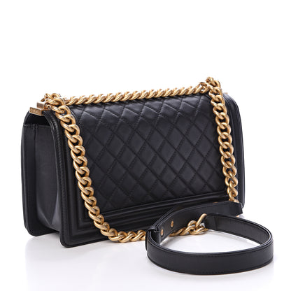 Chanel Calfskin Quilted Medium Boy Flap Black 2 of 12