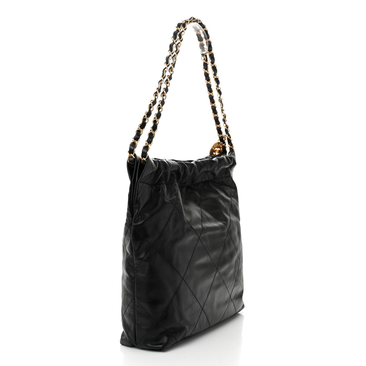 Chanel Shiny Calfskin Quilted Small Chanel 22 Black 4 of 11