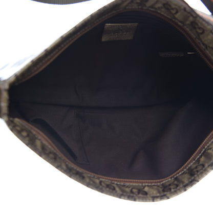 Gucci Crystal Monogram Web Small Flat Messenger Crossbody Bronze 5 of 13