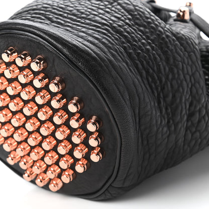 Alexander Wang Pebbled Lambskin Diego Bucket Black Rose Gold Hardware 7 of 9