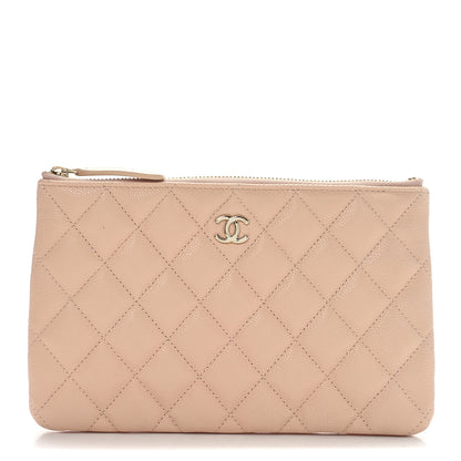 Chanel Caviar Quilted Cosmetic Case Beige 26 of 27