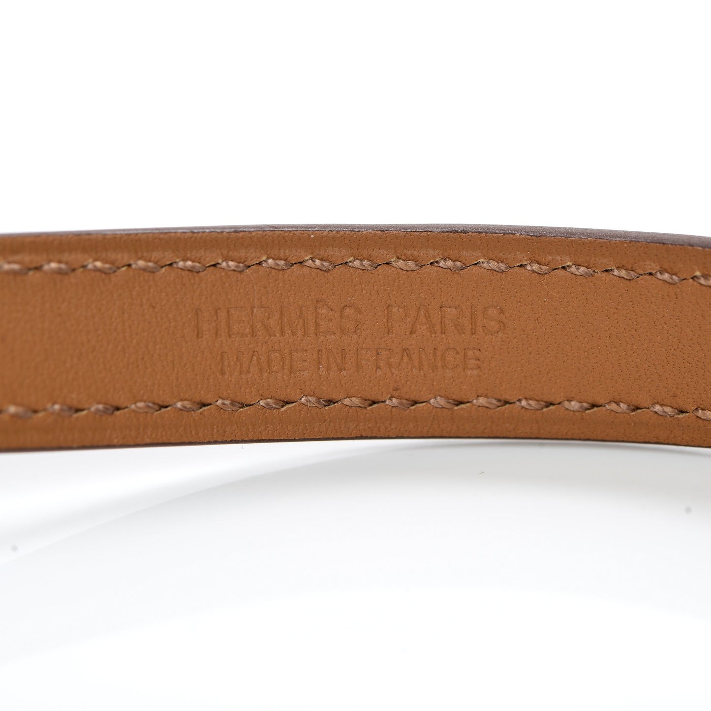 Barenia Rivale Double Tour Bracelet M Fauve