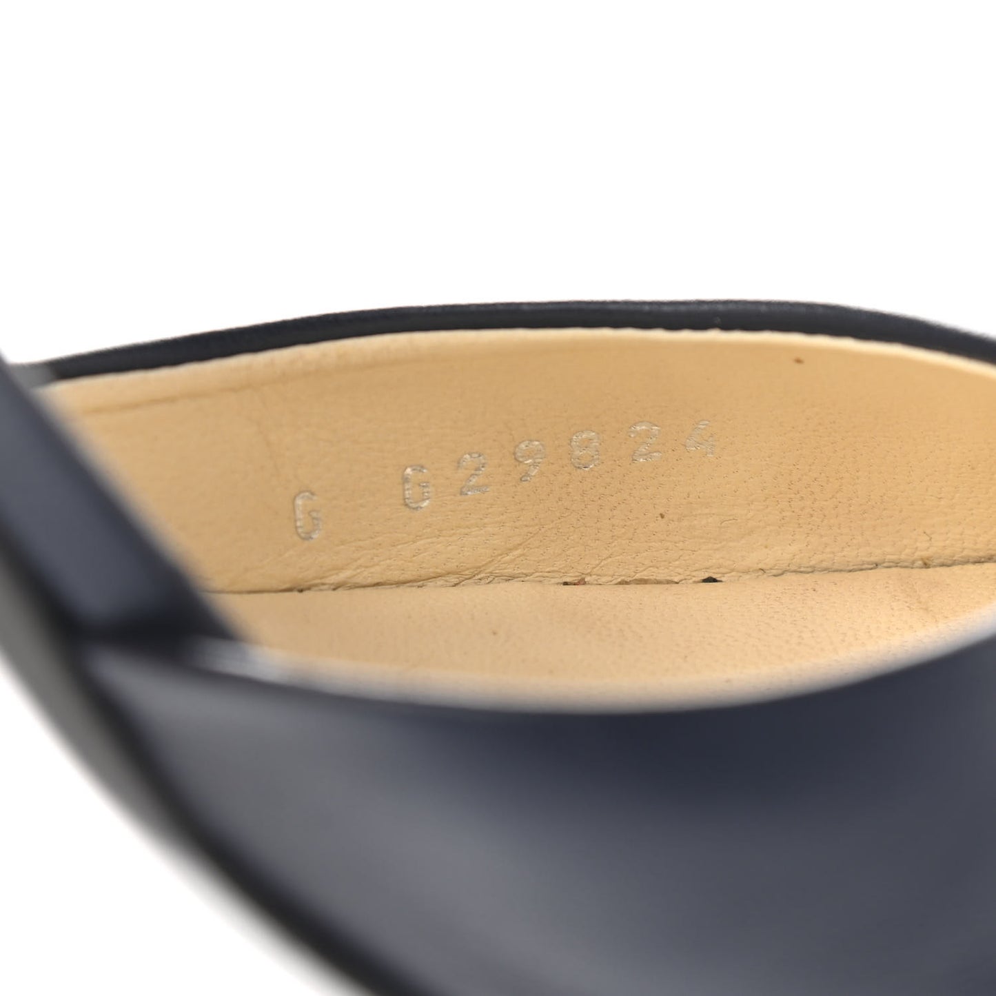 Lambskin Cap Toe d'Orsay Pumps 36 Navy Black