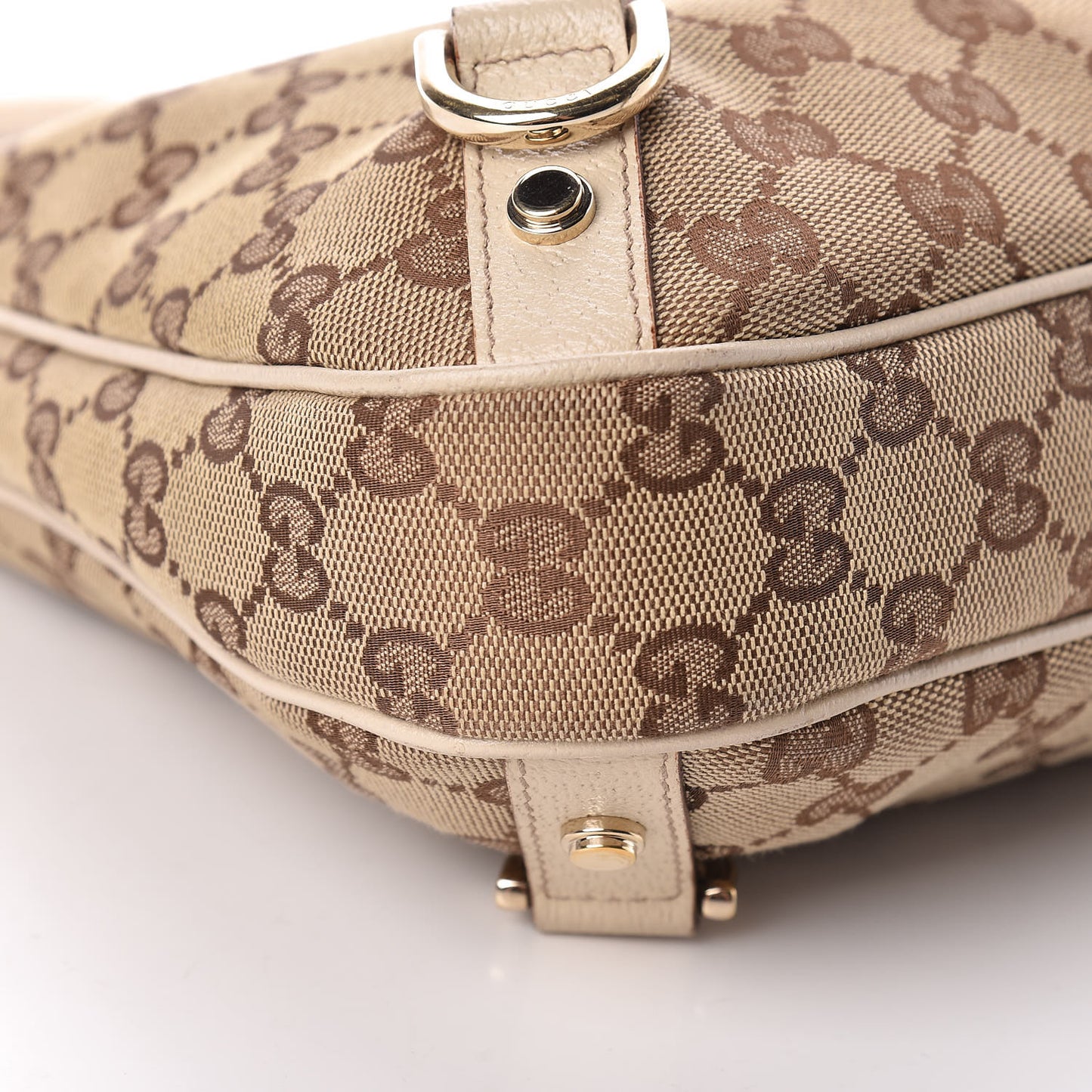 Monogram Medium Abbey D Ring Hobo Off White