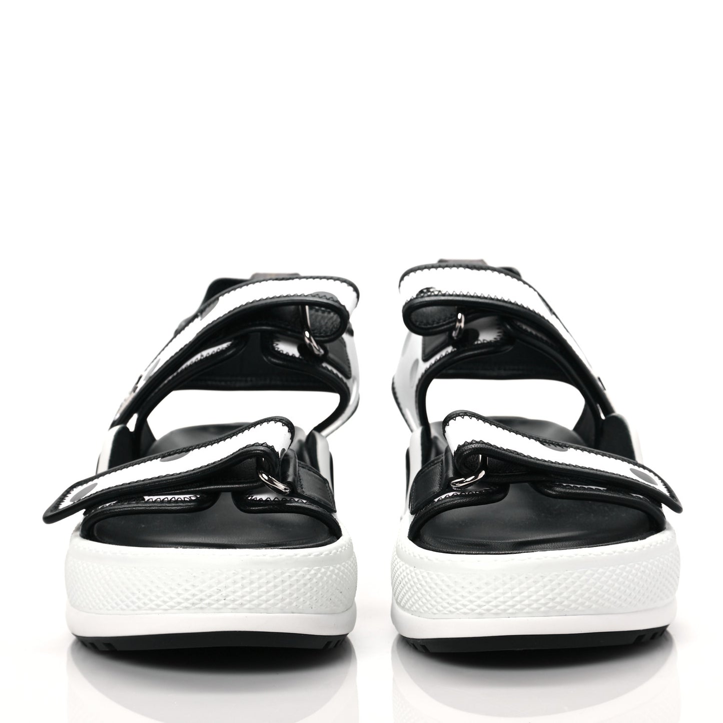 Satin Printed Polka Dot LV Archlight Sandal 40 Black White