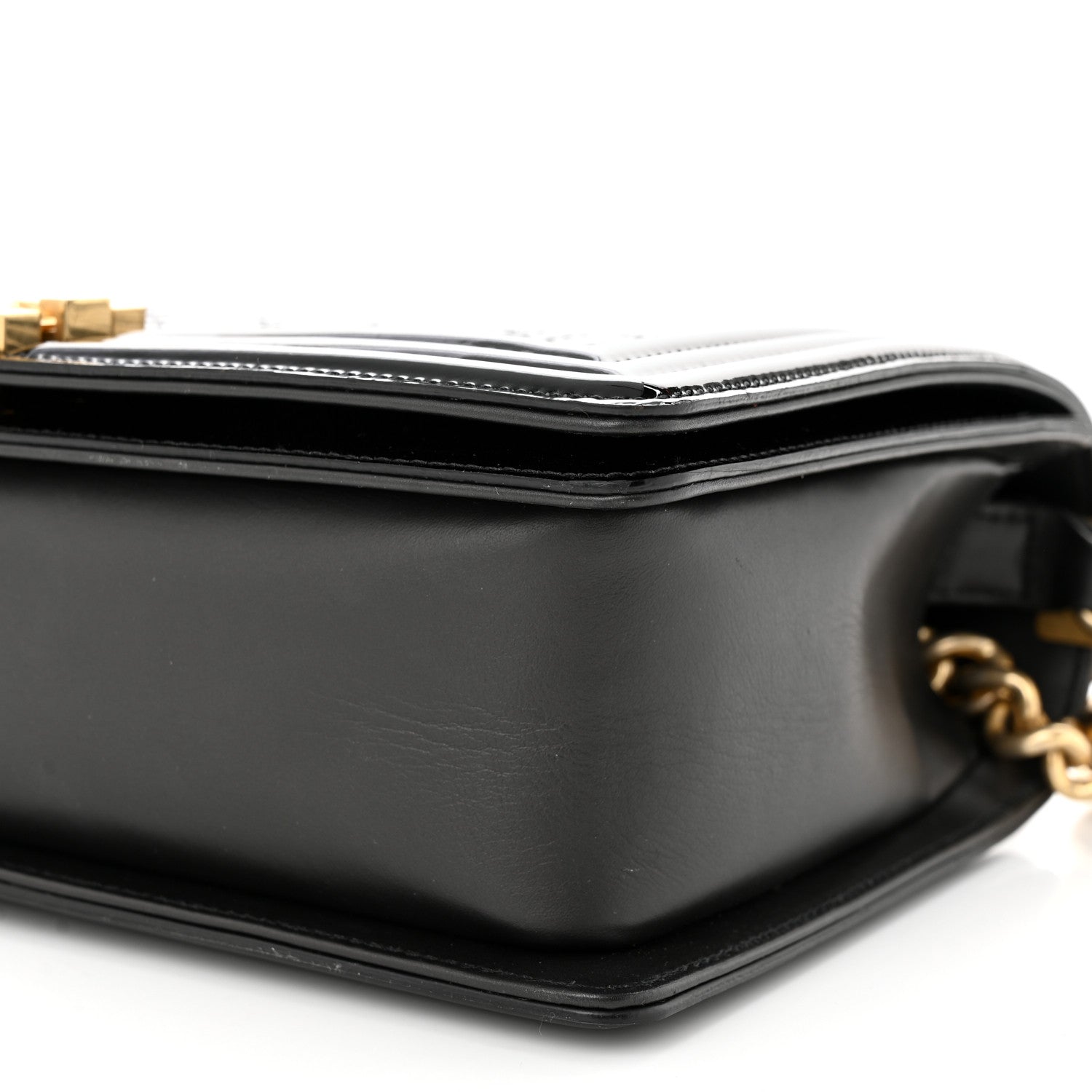 Chanel Patent Calfskin Quilted New Medium Boy Flap Black 10 of 11