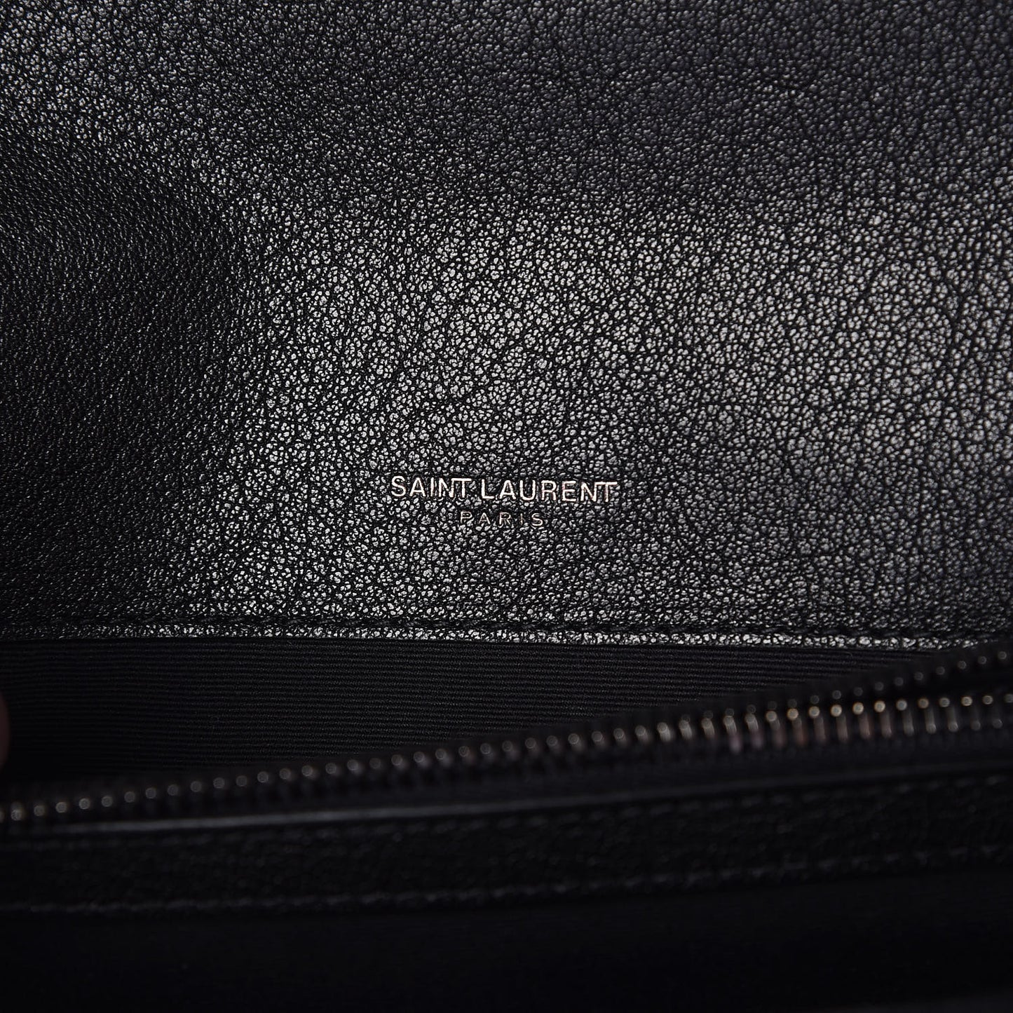 Sheepskin Matelasse Chevron Monogram Medium College Bag Black