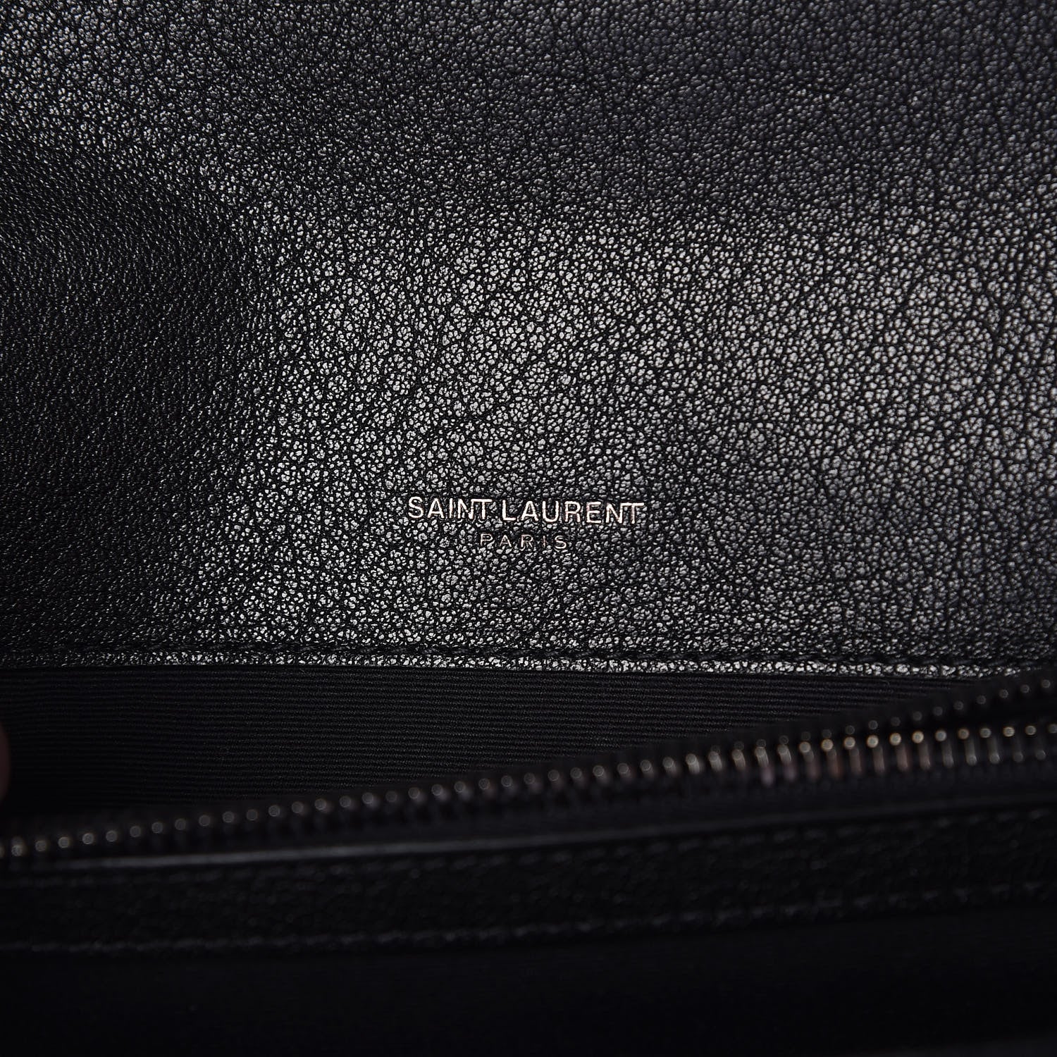 Saint Laurent Sheepskin Matelasse Chevron Monogram Medium College Bag Black 7 of 9